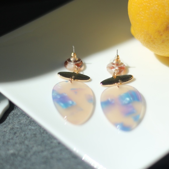 HP ♥️ 925 Acrylic Dangle dainty tear drop Earrings - Picture 3 of 7